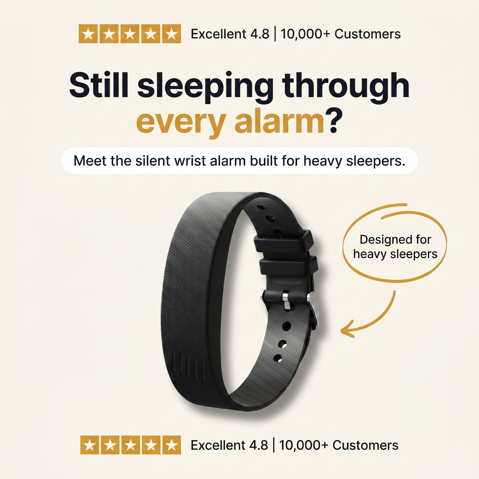 SoMora rated excellent 4.8 by 10,000+ customers, designed for heavy sleepers